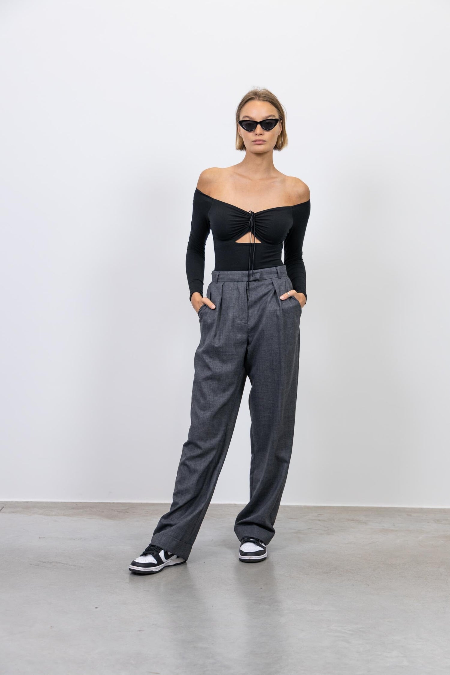 STRETCH SLEEVED CUT OUT BODY ALEXANDER WANG 