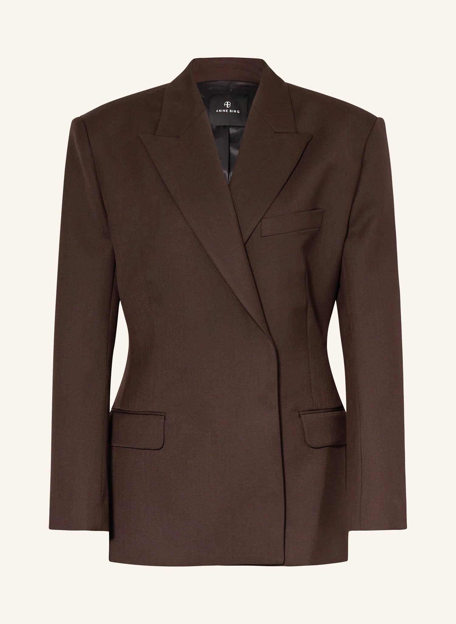 ARETHA BLAZER IN DEEP BROWN/DARK BROWN BLAZER ANINE BING 