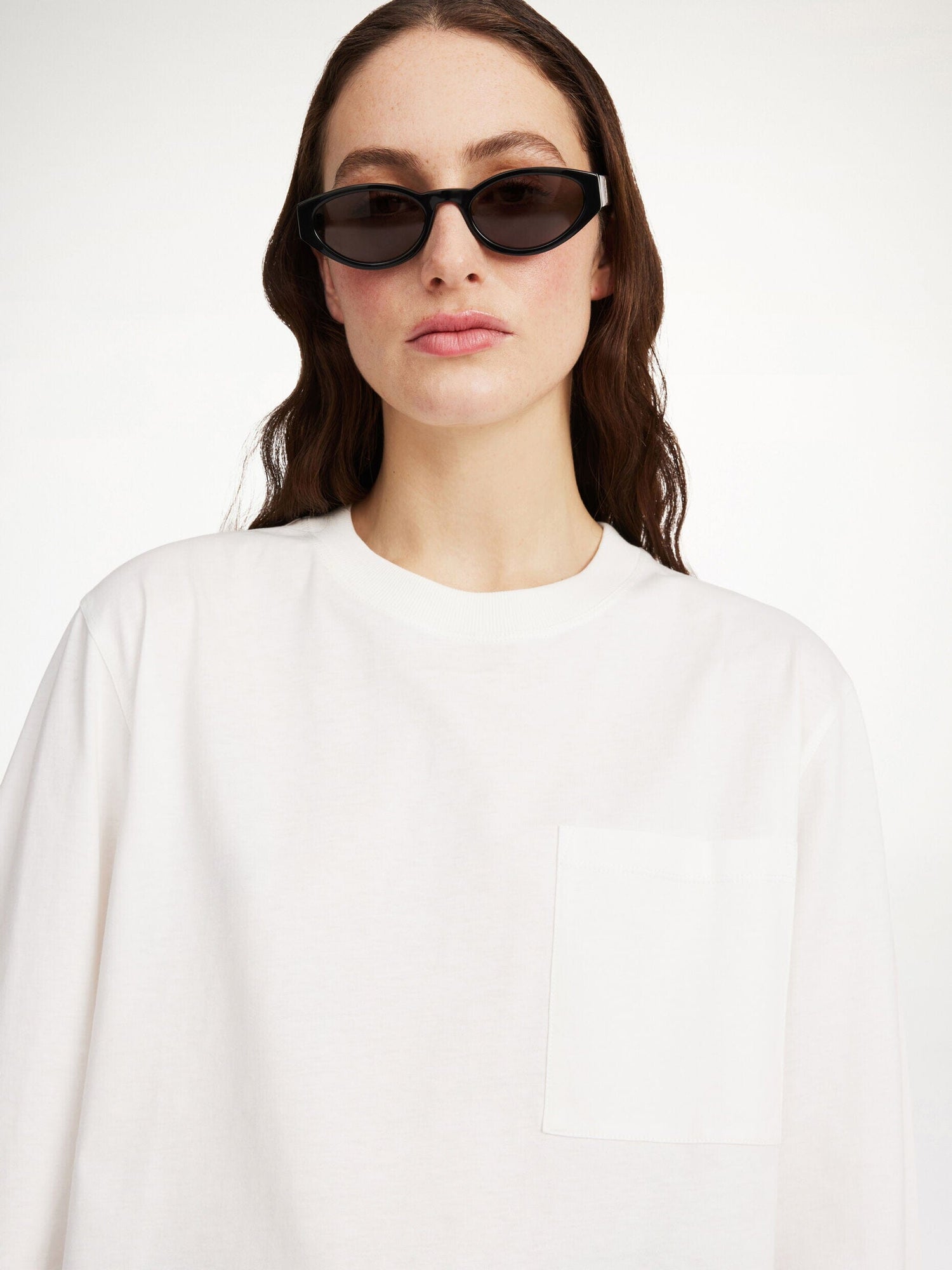 FAYEH LONG SLEEVES IN SOFT WHITE T-SHIRT BY MALENE BIRGER 