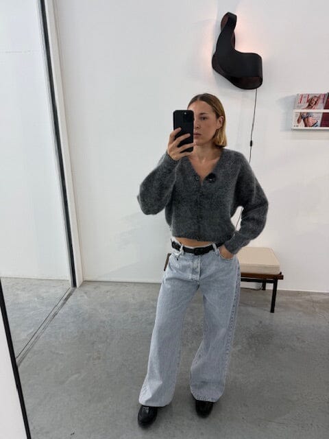 DEBBIE CARDIGAN NOOS IN CHARCOAL MELANGE CARDIGAN GESTUZ 