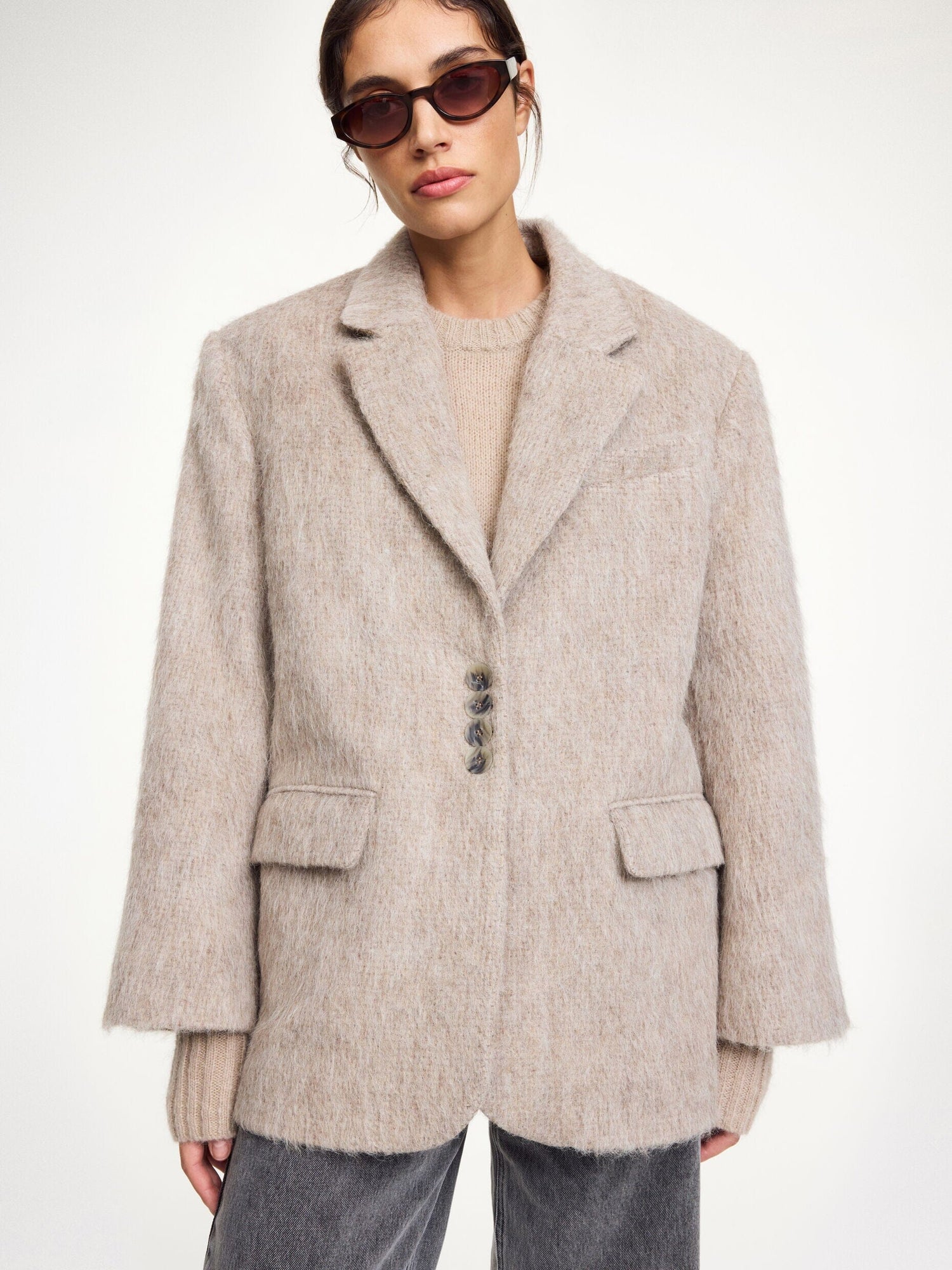 BIENA BLAZER IN COBLESTONE BLAZER BY MALENE BIRGER 