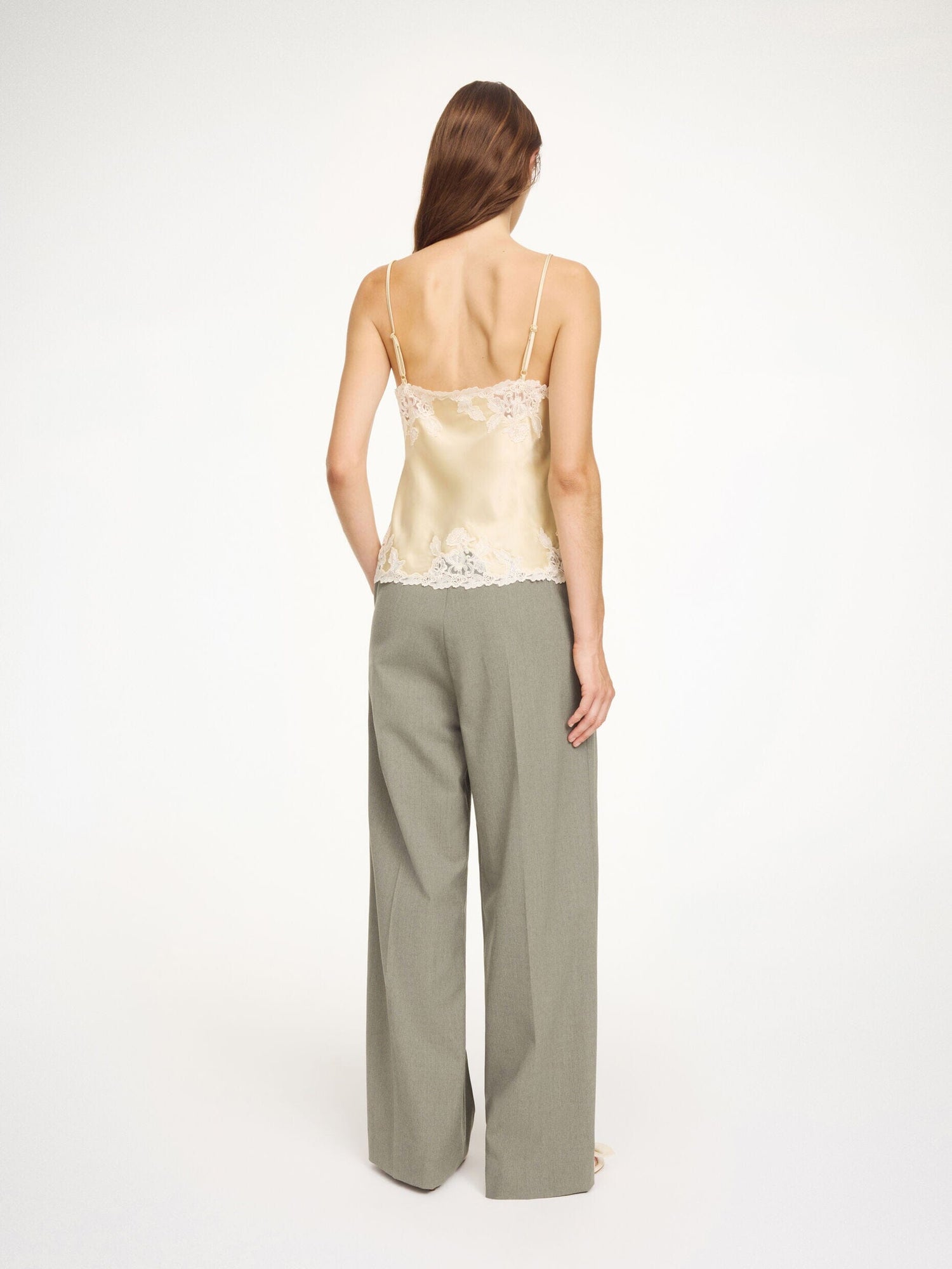 CYMBARIA PANTS IN KHAKI MELANGE PANTS MALENE BIRGER 