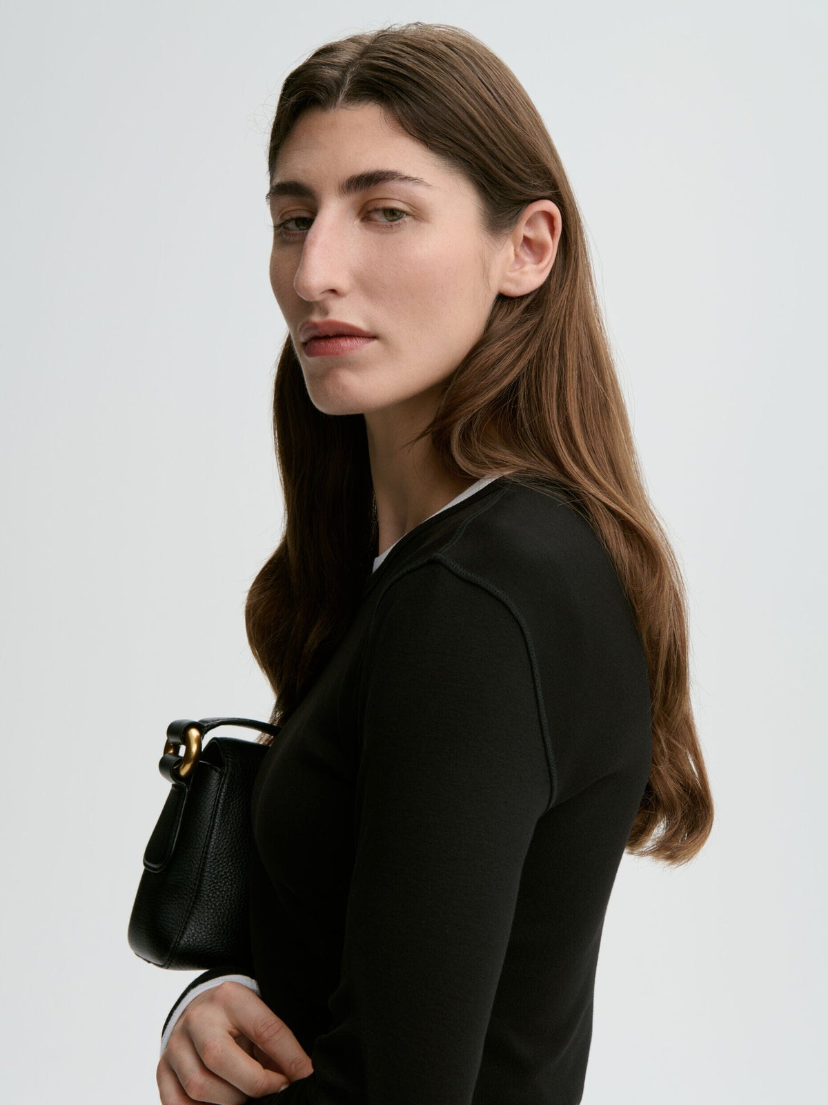 BRITA FLAT T-SHIRT IN BLACK T-SHIRT BY MALENE BIRGER 