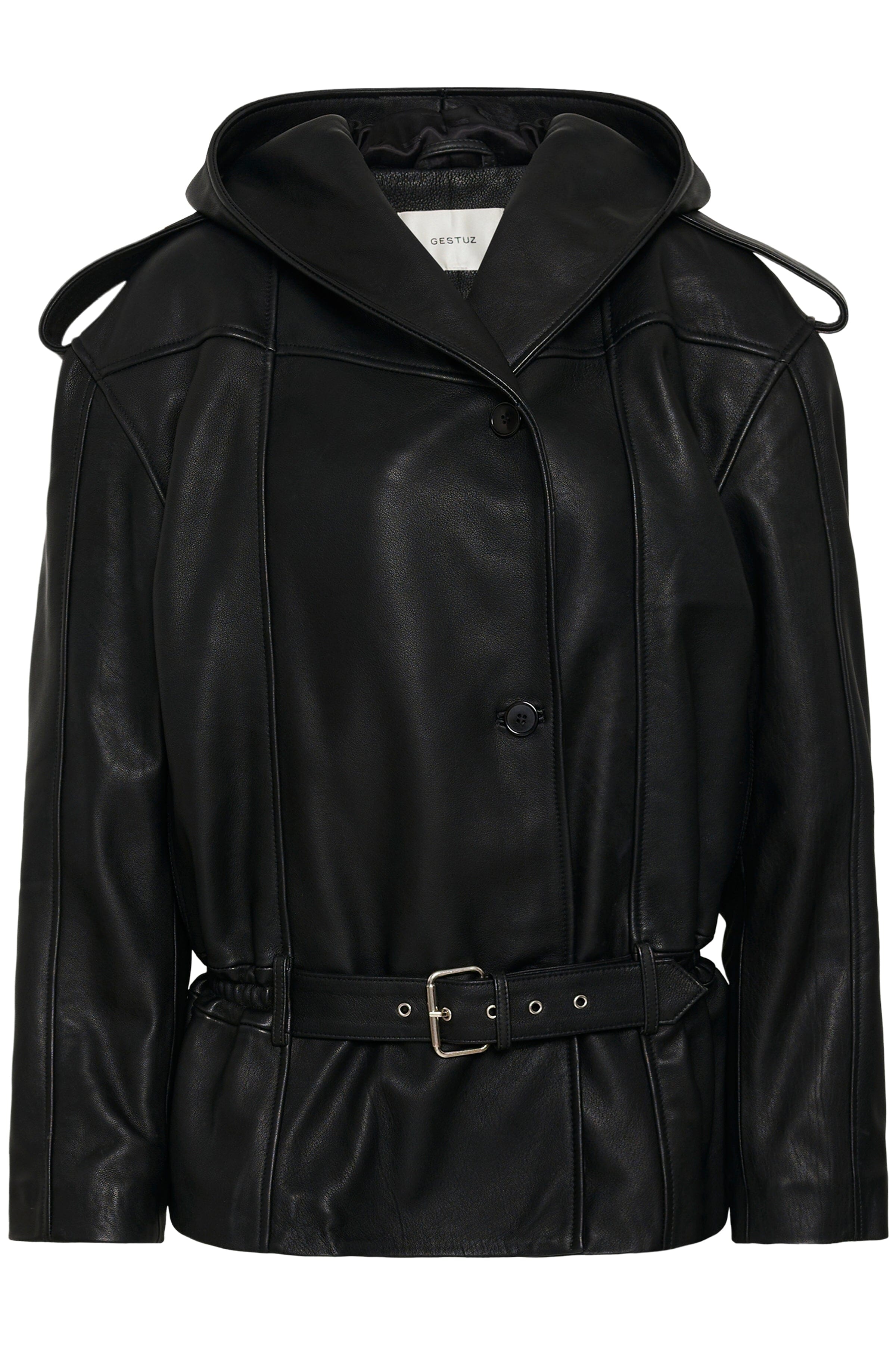 THARA HOODIE LEATHER JACKET JACKET GESTUZ 