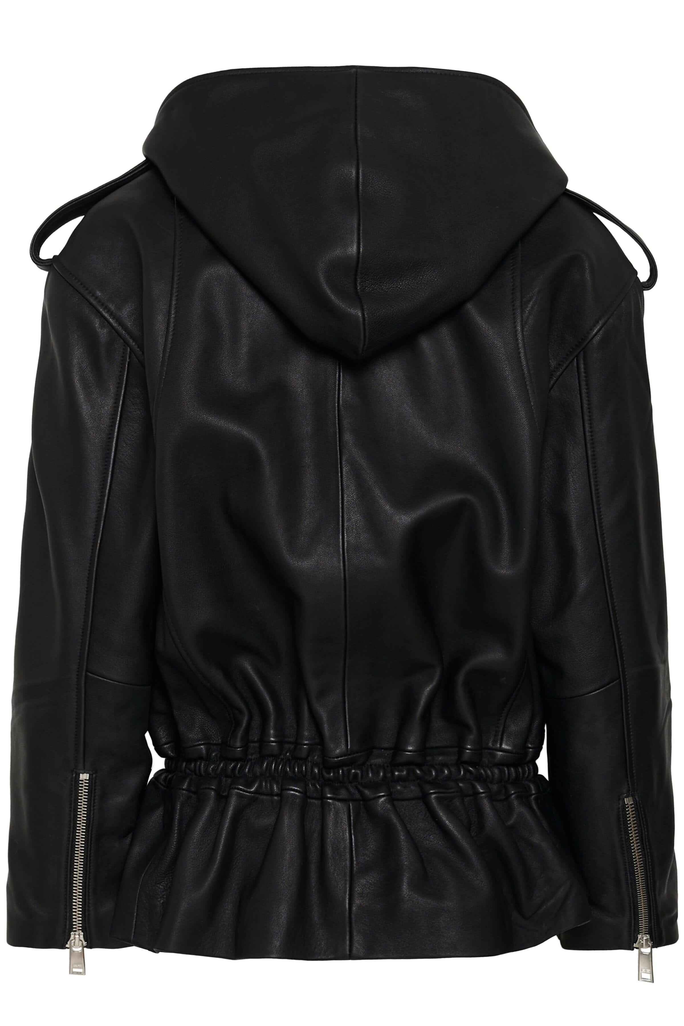 THARA HOODIE LEATHER JACKET JACKET GESTUZ 