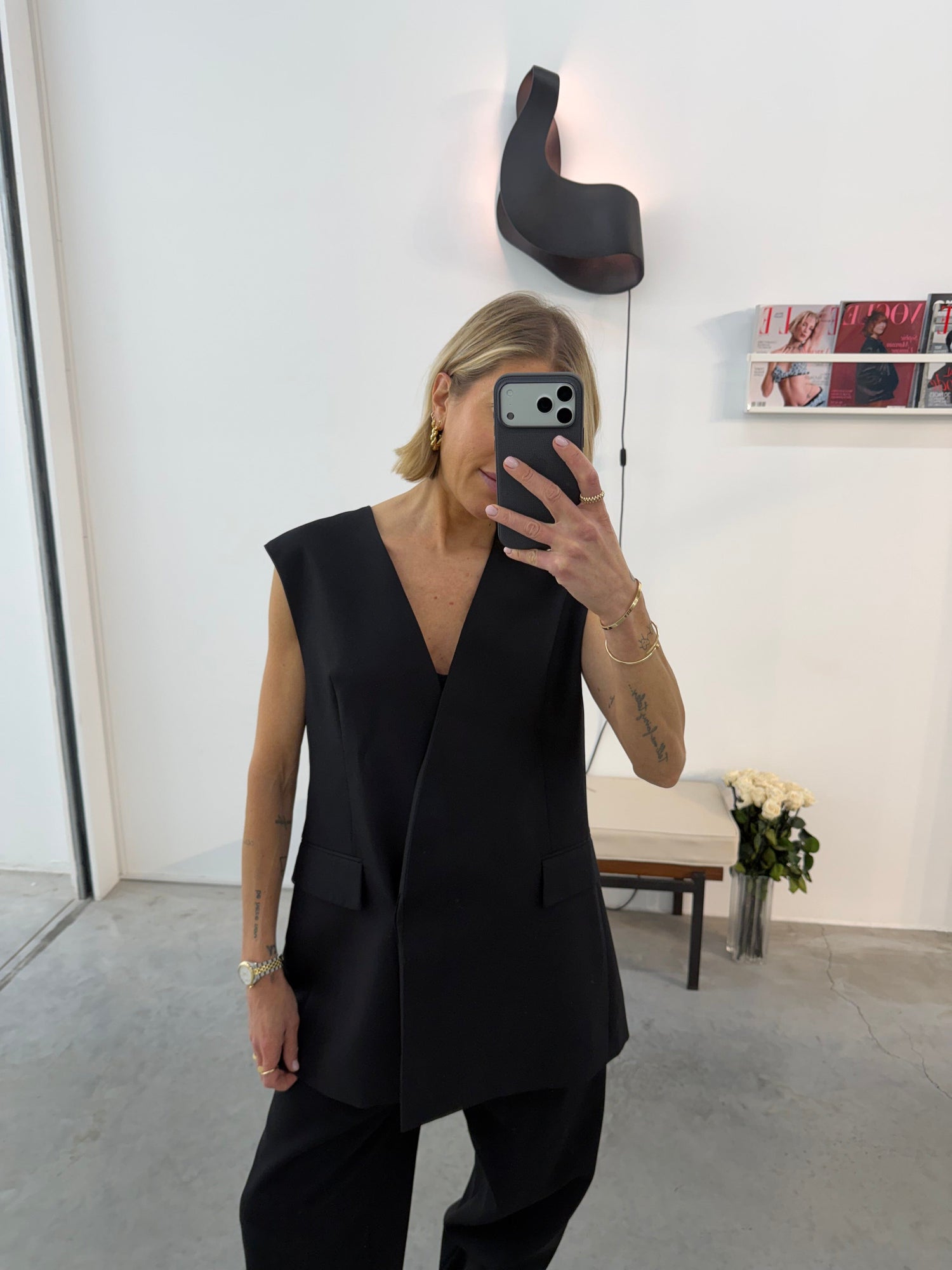 TRULY WAISTCOAT BLACK JACKET ONE&OTHER 