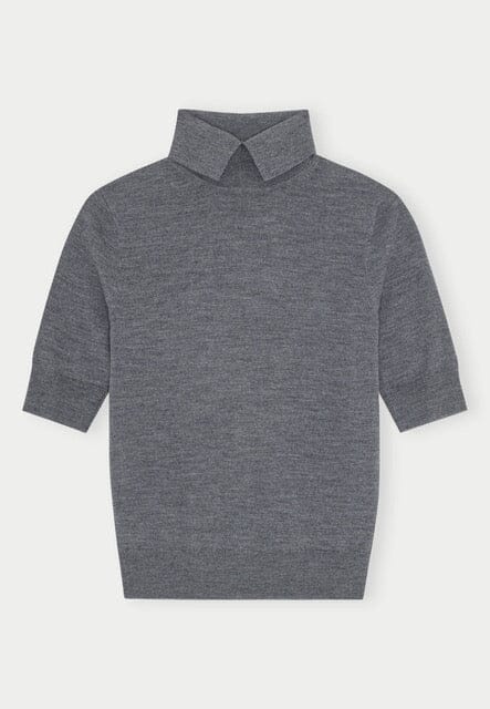 PERRY KNIT BLOUSE IN GREY KNIT HERSKIND 