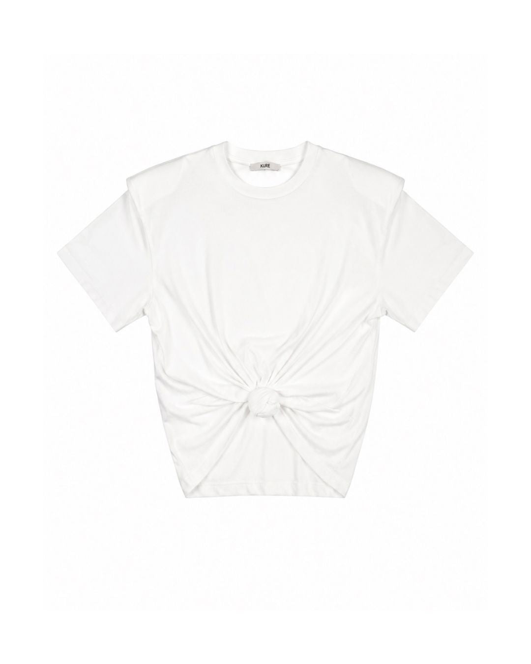 TONI TEE WITH FRONT BOW AND SHOULDER PADS T-SHIRT KURE 