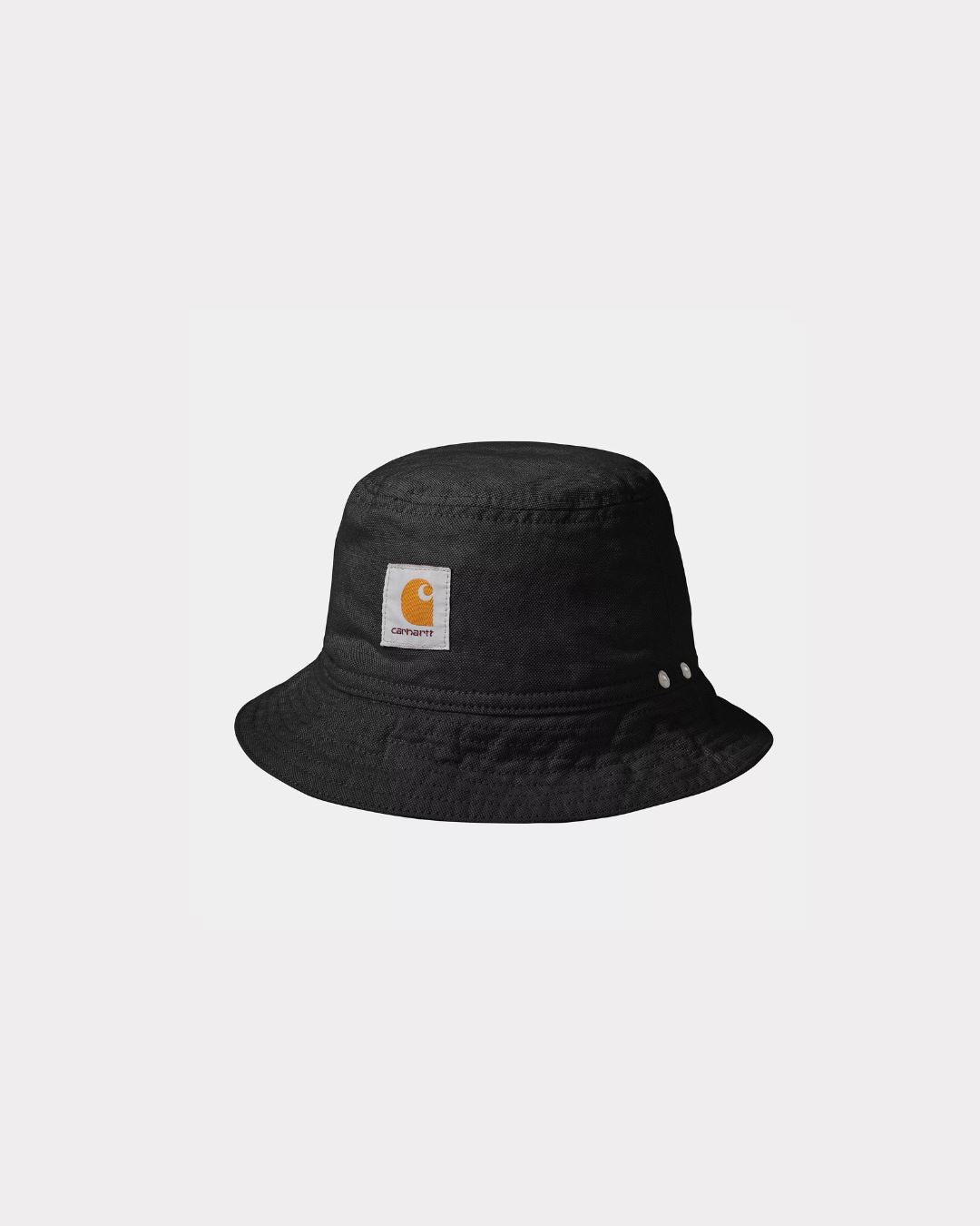 WALTER BUCKET HAT NATURAL RINSED IN BLACK RINSED HAT CARHARTT 