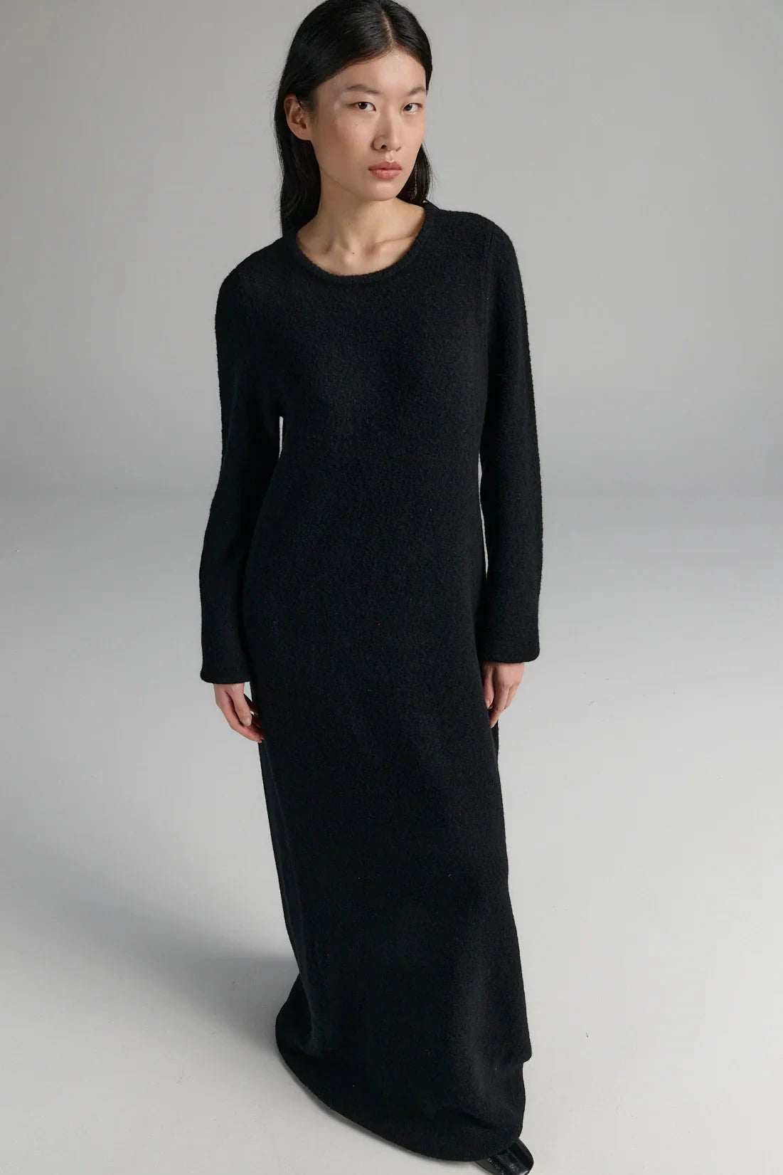 BOUCLE DRESS IN BLACK DRESS RHEA 