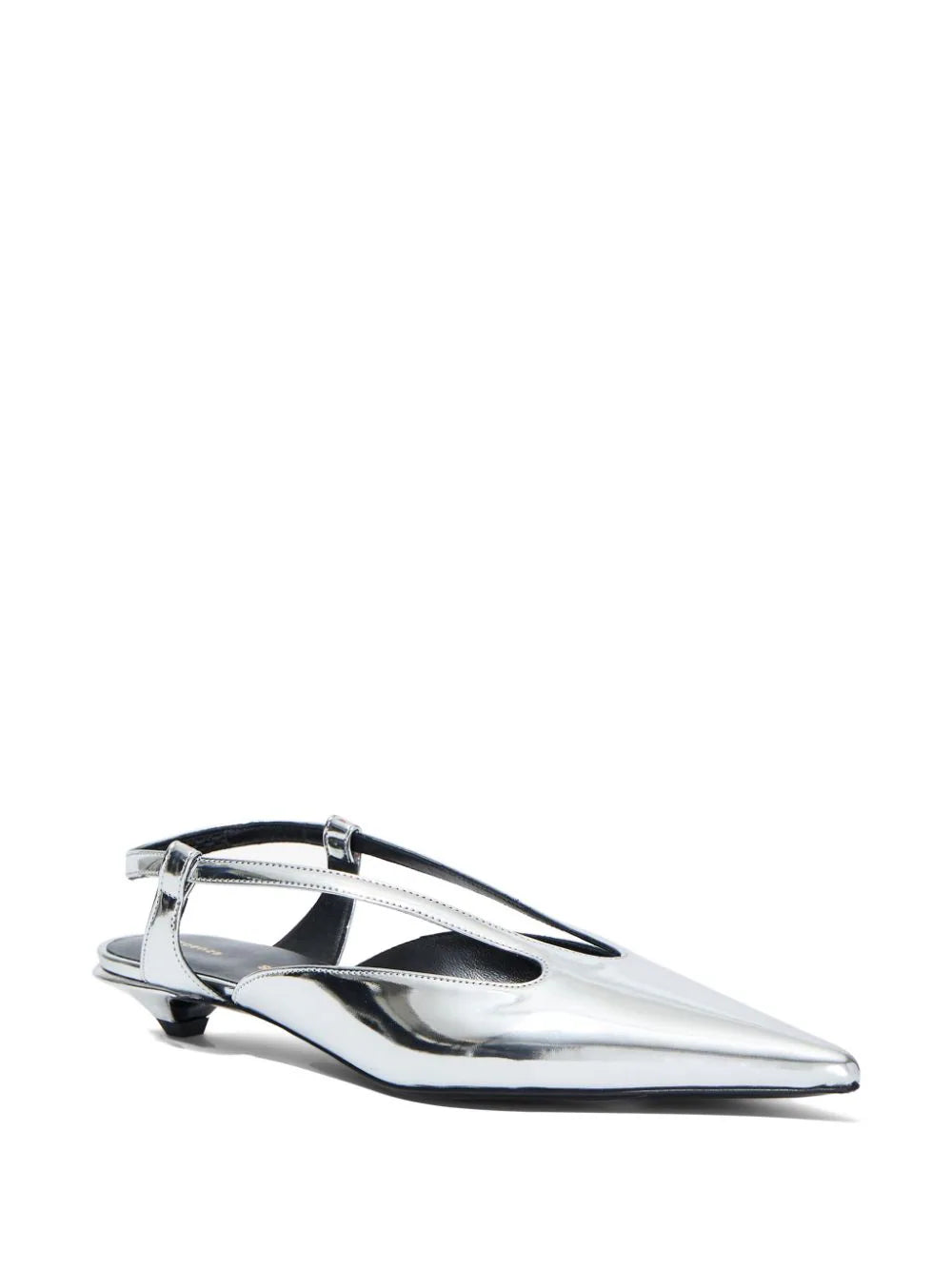 SLINGBACK PUMPS IN MIRRORED METALLIC – KURE