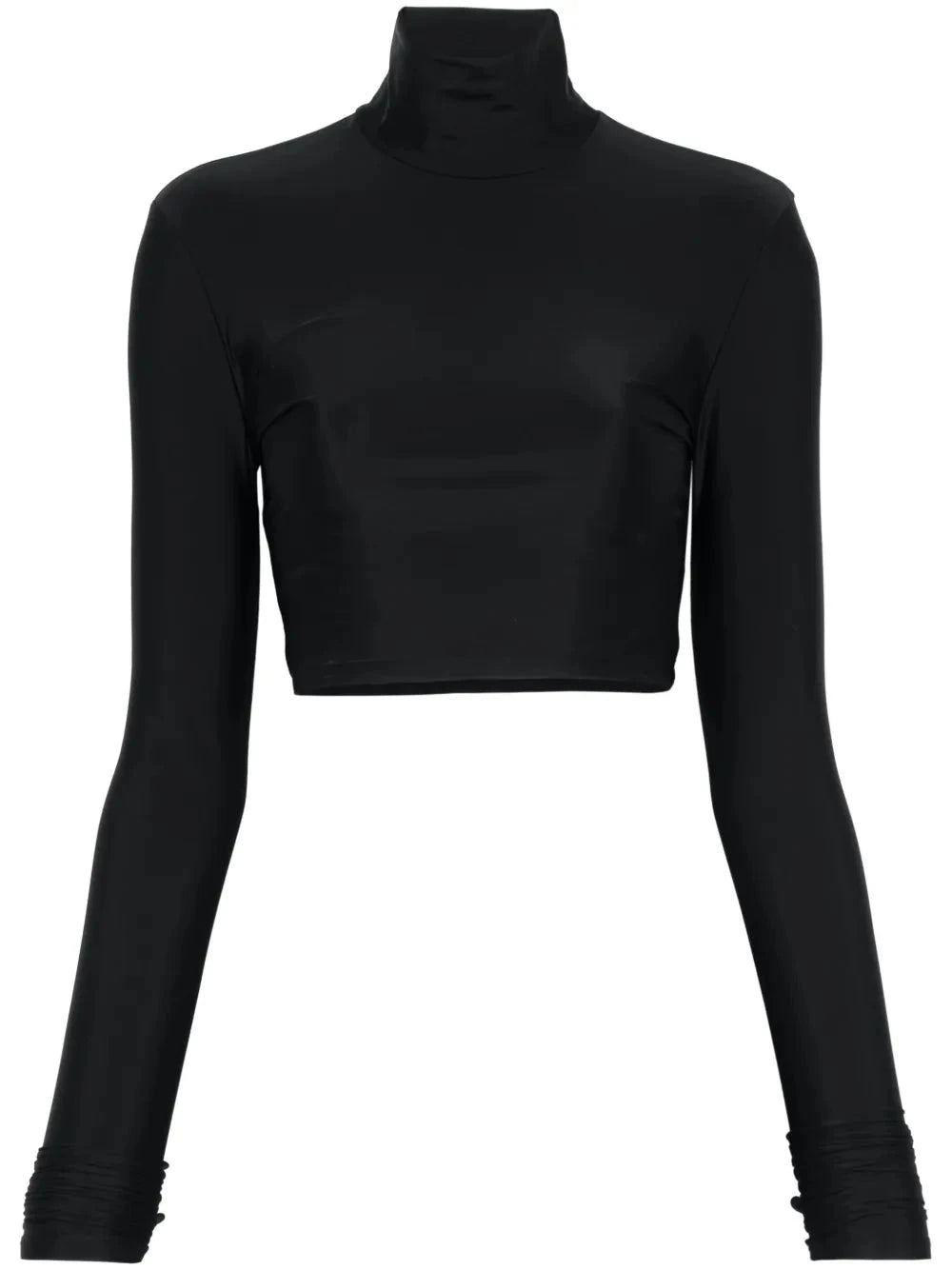 ORCHID LYCRA TOP IN BLACK TOP THE ANDAMANE 