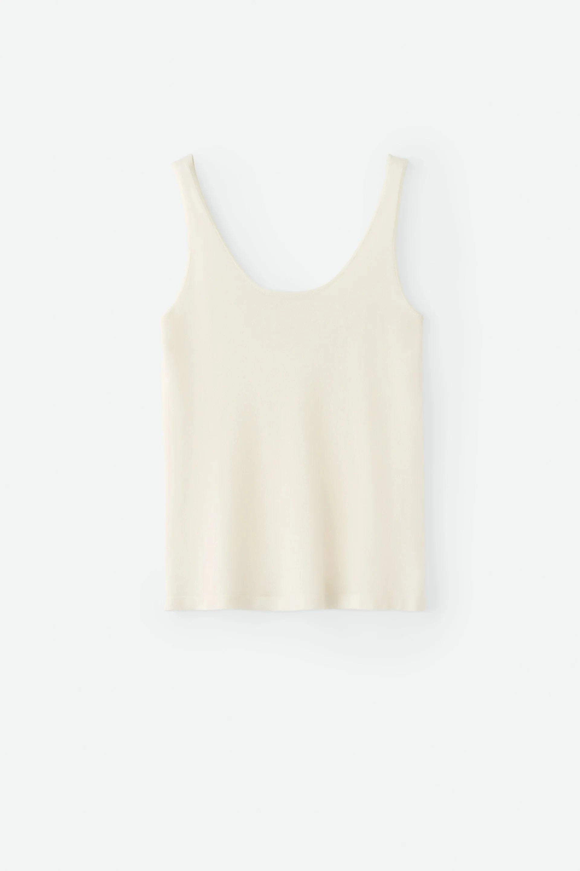 FEATHERLIGHT SINGLET IN WHITE TOP SOFT GOAT 