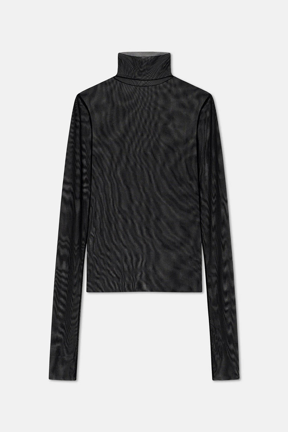 L/S MESH TURTLE NECK IN BLACK TSHIRT LA PISCINE 