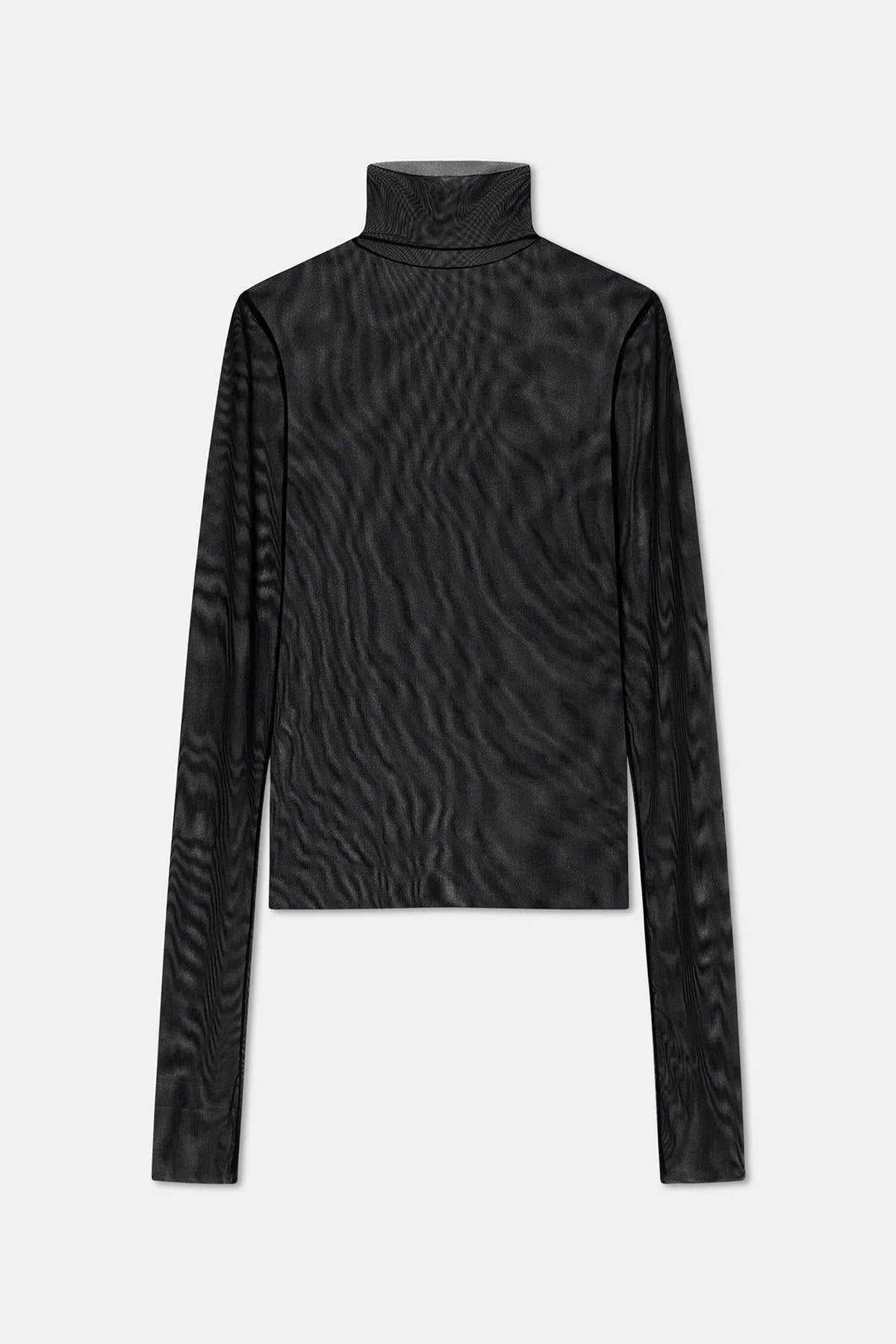 L/S MESH TURTLE NECK IN BLACK TSHIRT LA PISCINE 