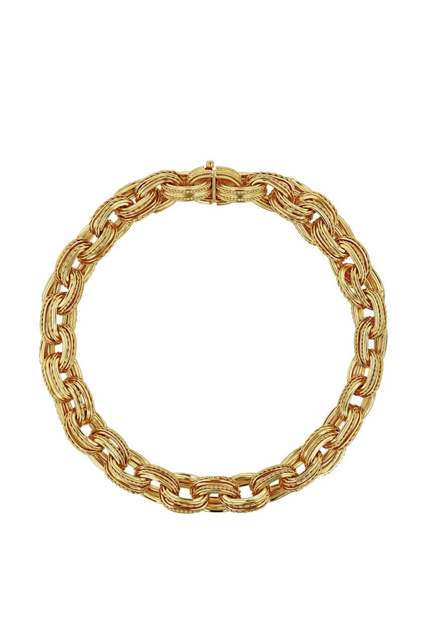 DOUBLE LINK CHAIN NECKLACE IN GOLD NECKLACE ANINE BING 