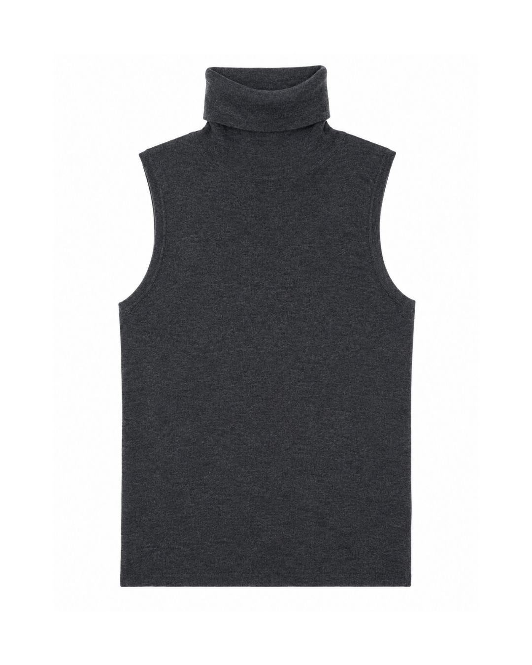 KAYLA SLEEVELESS KNIT IN CHARCOAL TOP KURE 