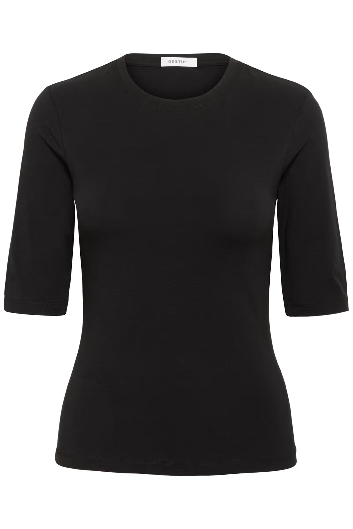 MIDA SS TOP IN BLACK TOP GESTUZ 