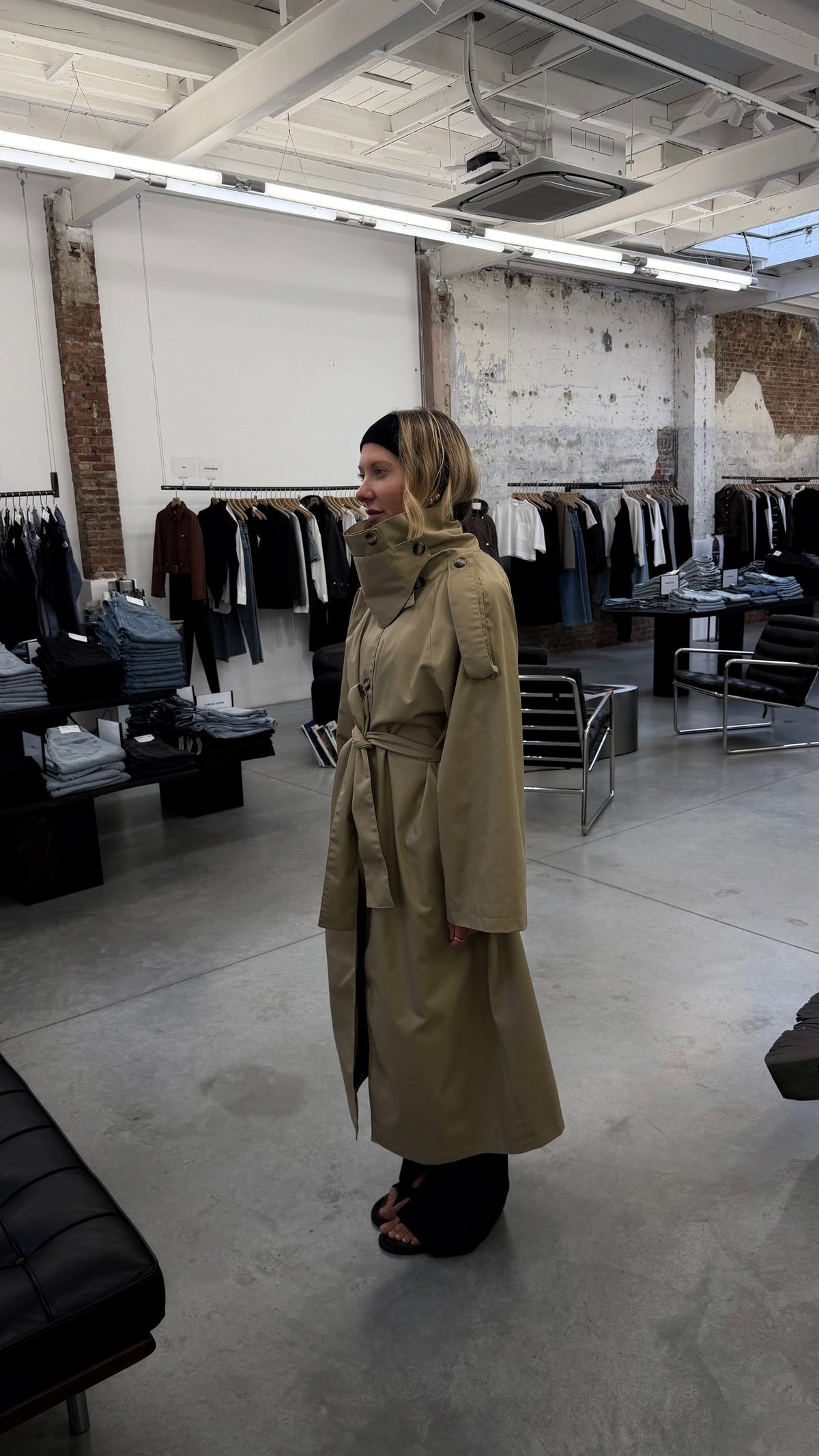 TRENCH COAT WITH FENNEL NECK COAT STUDIO CUT 