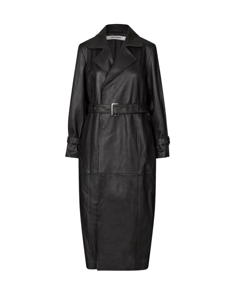 ROADIE LEATHER COAT TRENCH OVAL SQUARE 