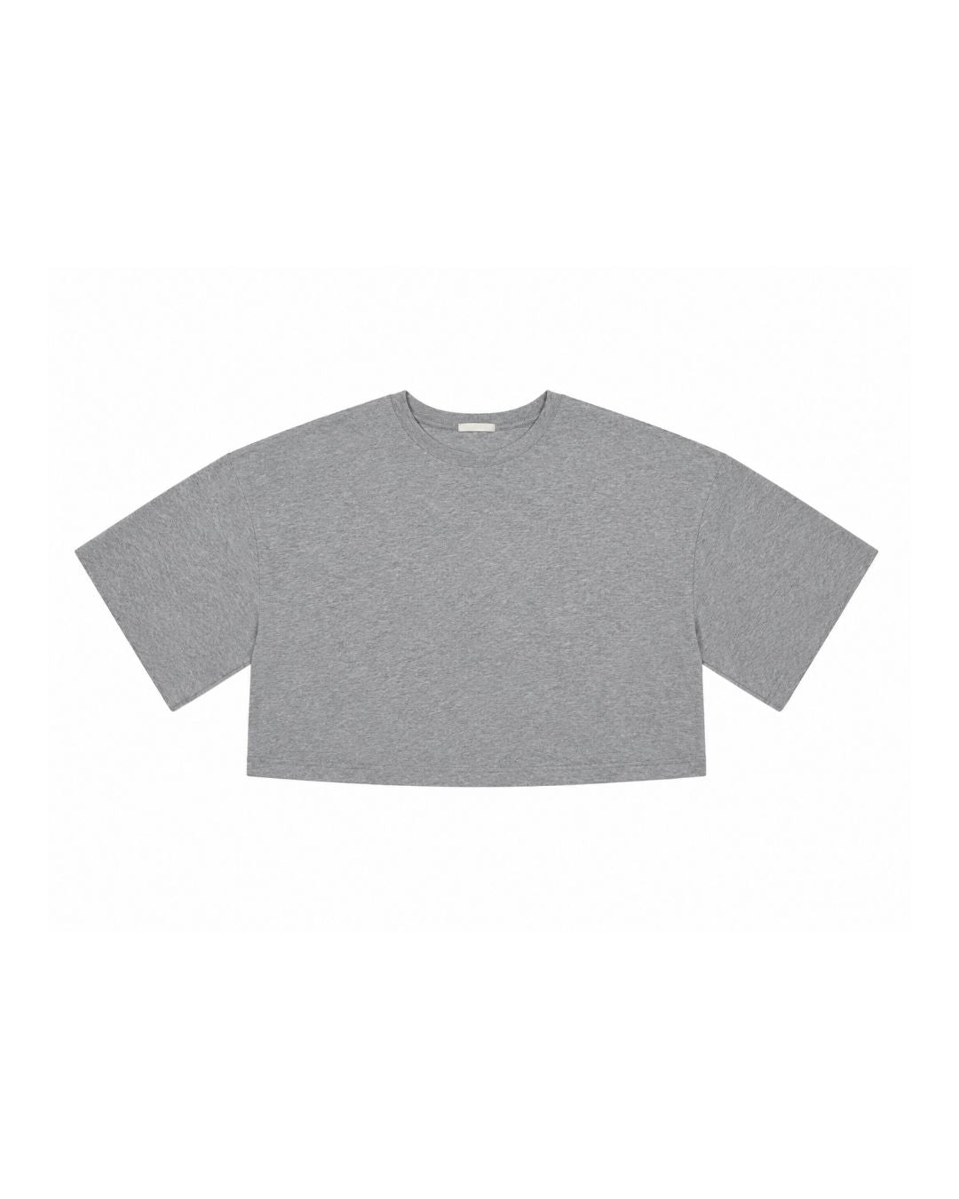 TOBIAS CROPPED TEE IN GREY TEE KURE 