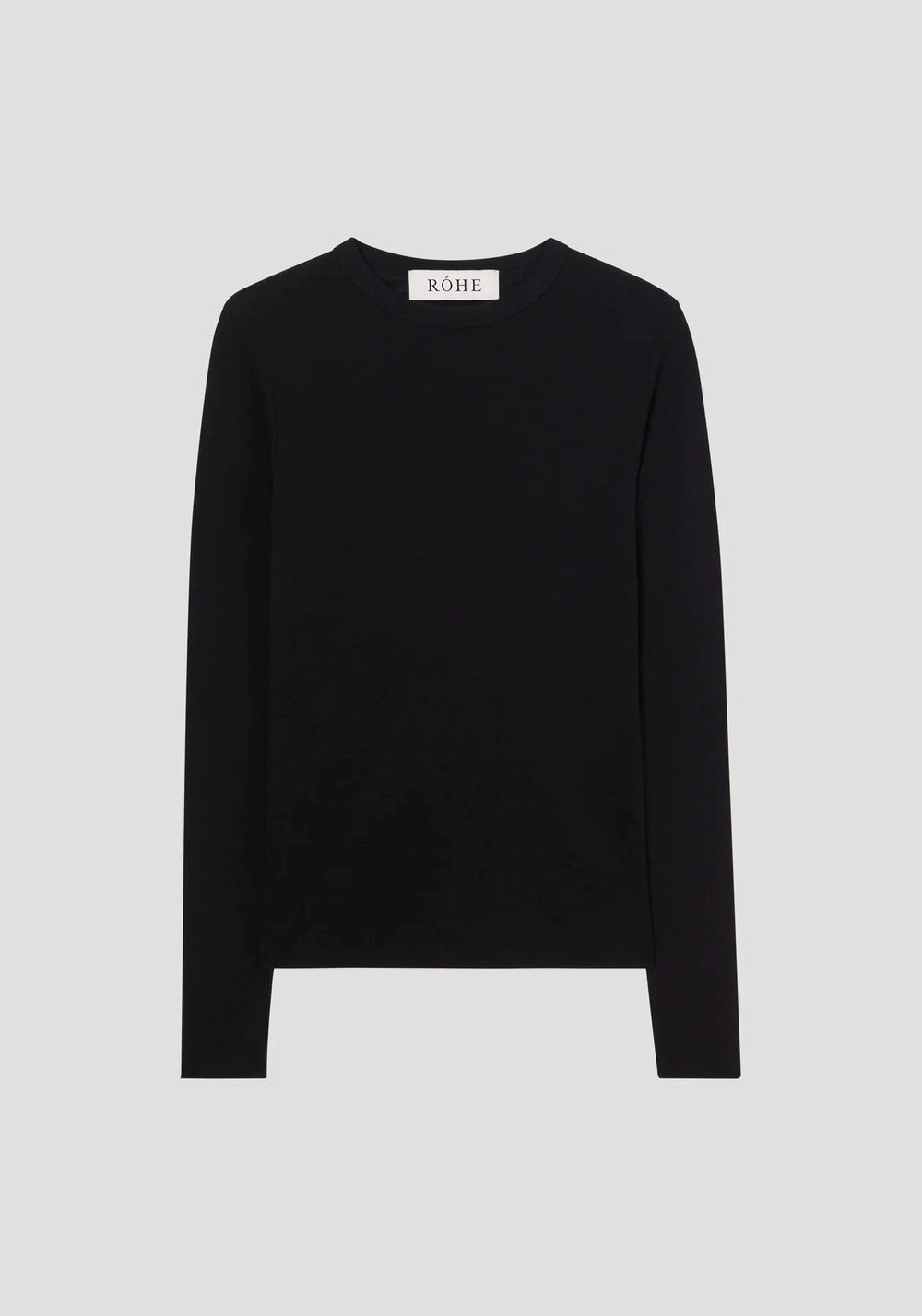 THE LONGSLEEVES HEMP LAYERING TOP IN BLACK TOP ROHE 