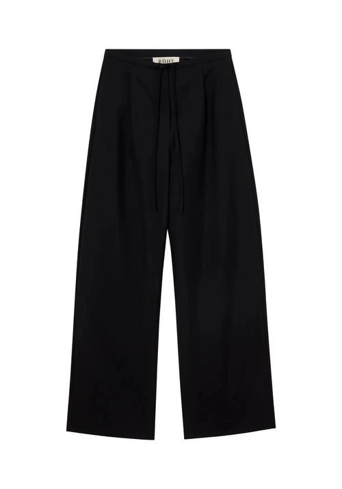 RELAXED DRAWSTRING TROUSERS IN BLACK