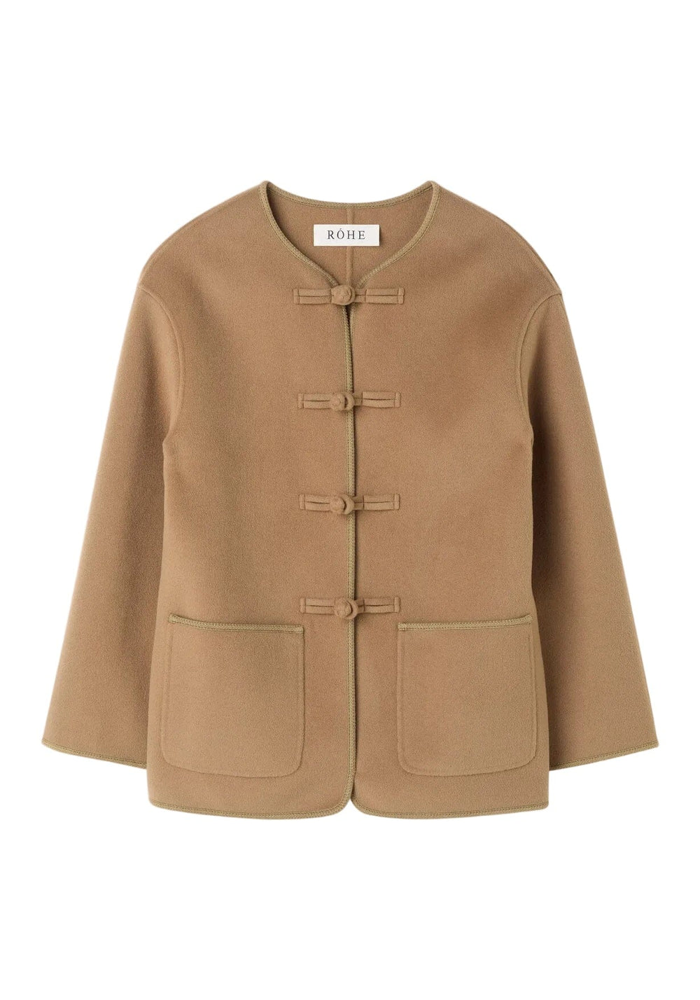 DOUBLE FACED WOOL PANKOU JACKET IN CAMEL JACKET ROHE 