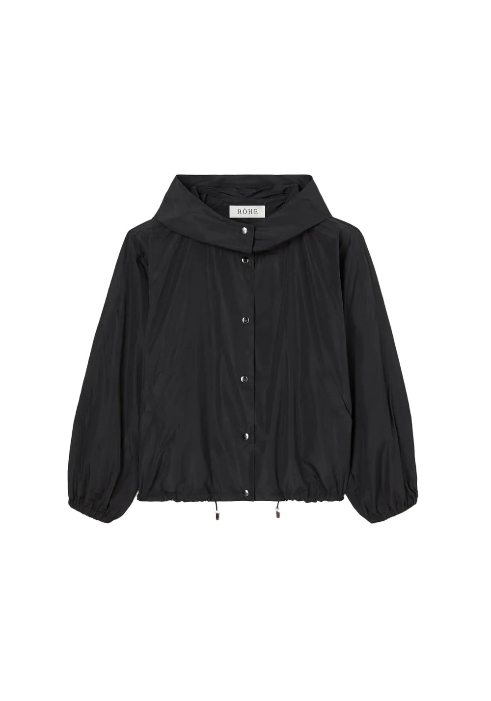 VOLUME SILK-BLEND JACKET IN BLACK