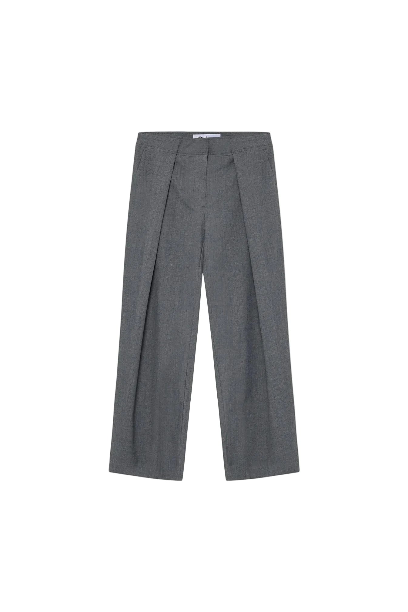 LULU TROUSER IN GREY MELANGE PANTS WON HUNDRED 