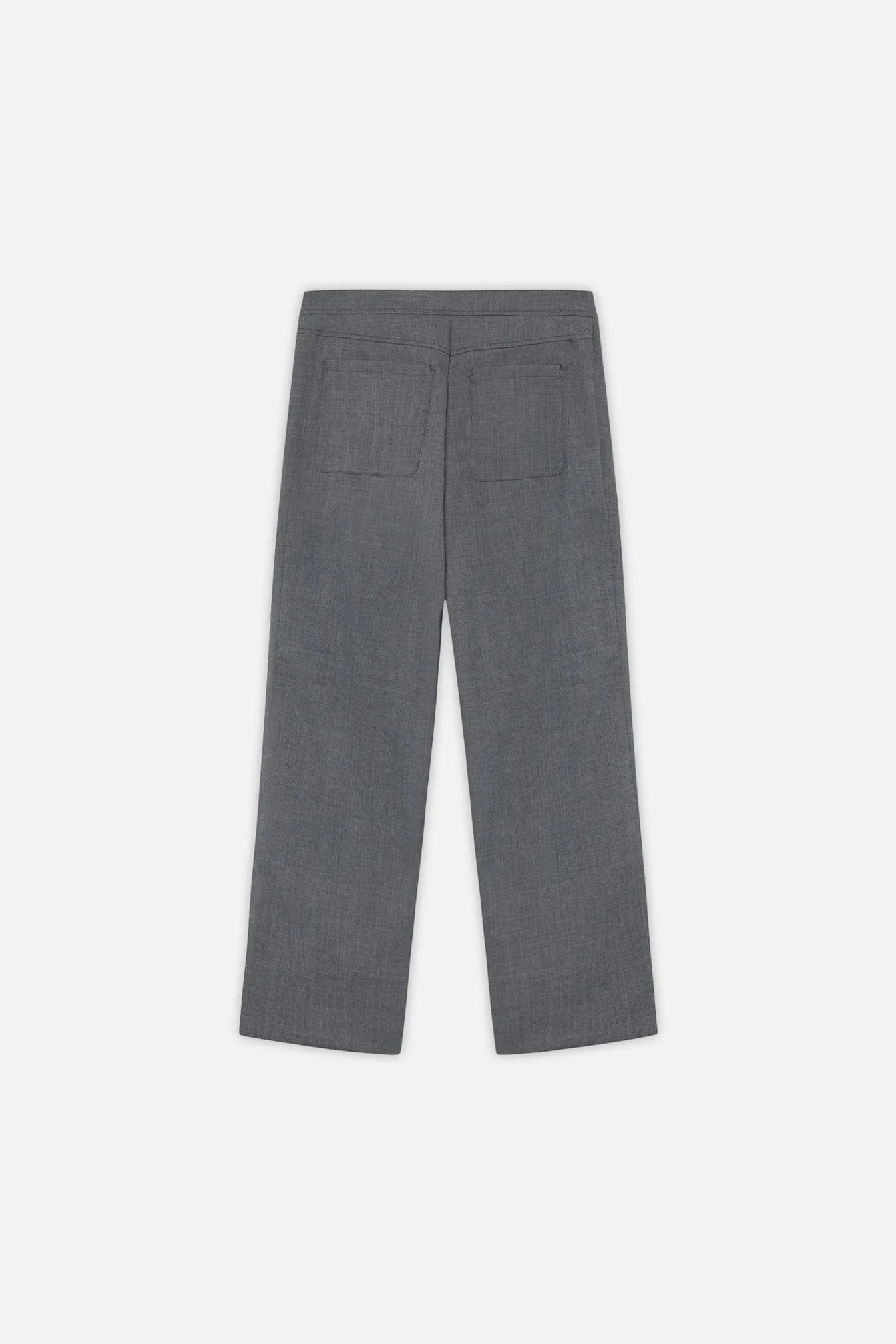 LULU TROUSER IN GREY MELANGE PANTS WON HUNDRED 