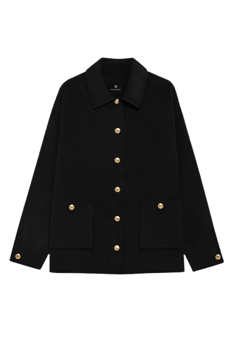 LUCA JACKET IN BLACK CASHMERE BLEND JACKET ANINE BING 