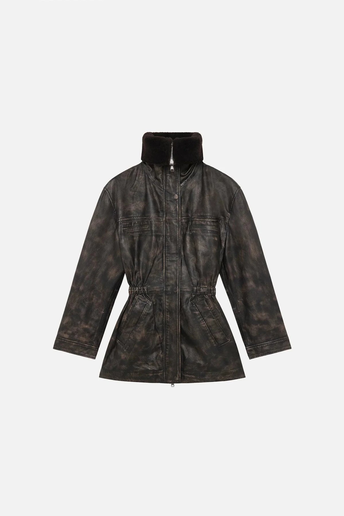 DORA LEATHER JACKET JAVA IN BROWN JACKET WON HUNDRED 
