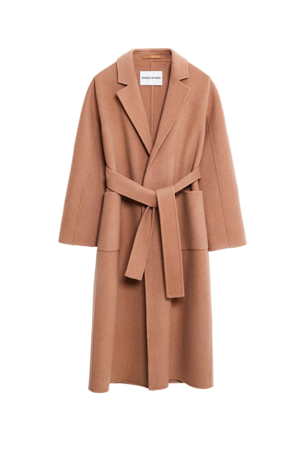 CLAUDINE LONG COAT IN DARK CAMEL COAT STAND STUDIO 