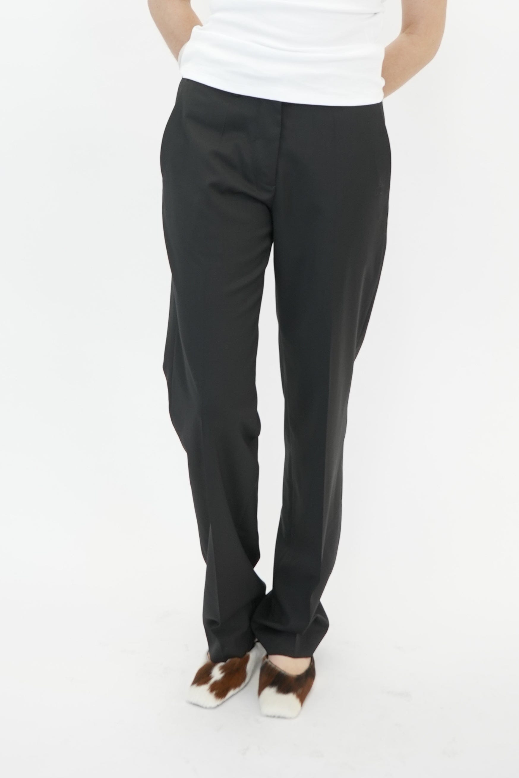 HELMUT LANG CURVED TROUSERS HELMUT LANG 