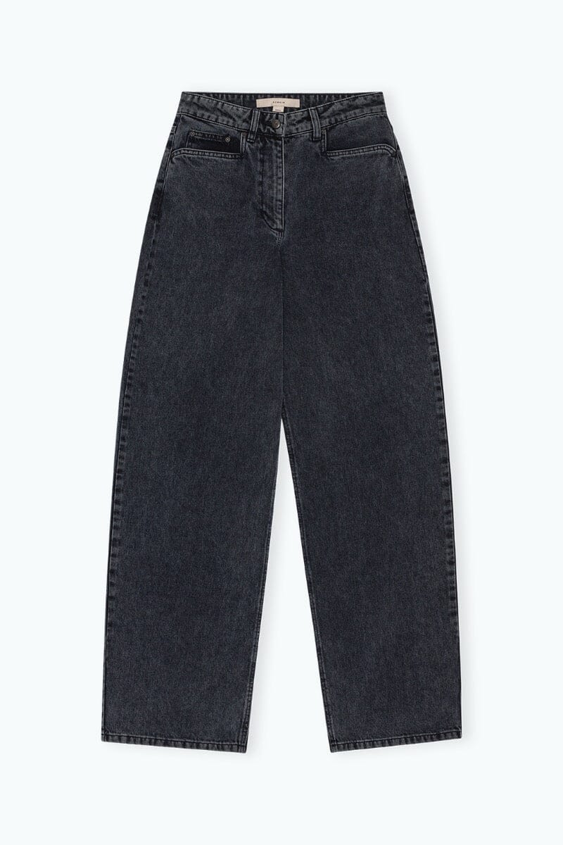 COCOON DENIM PANTS IN DARK GREY JEANS REMAIN 