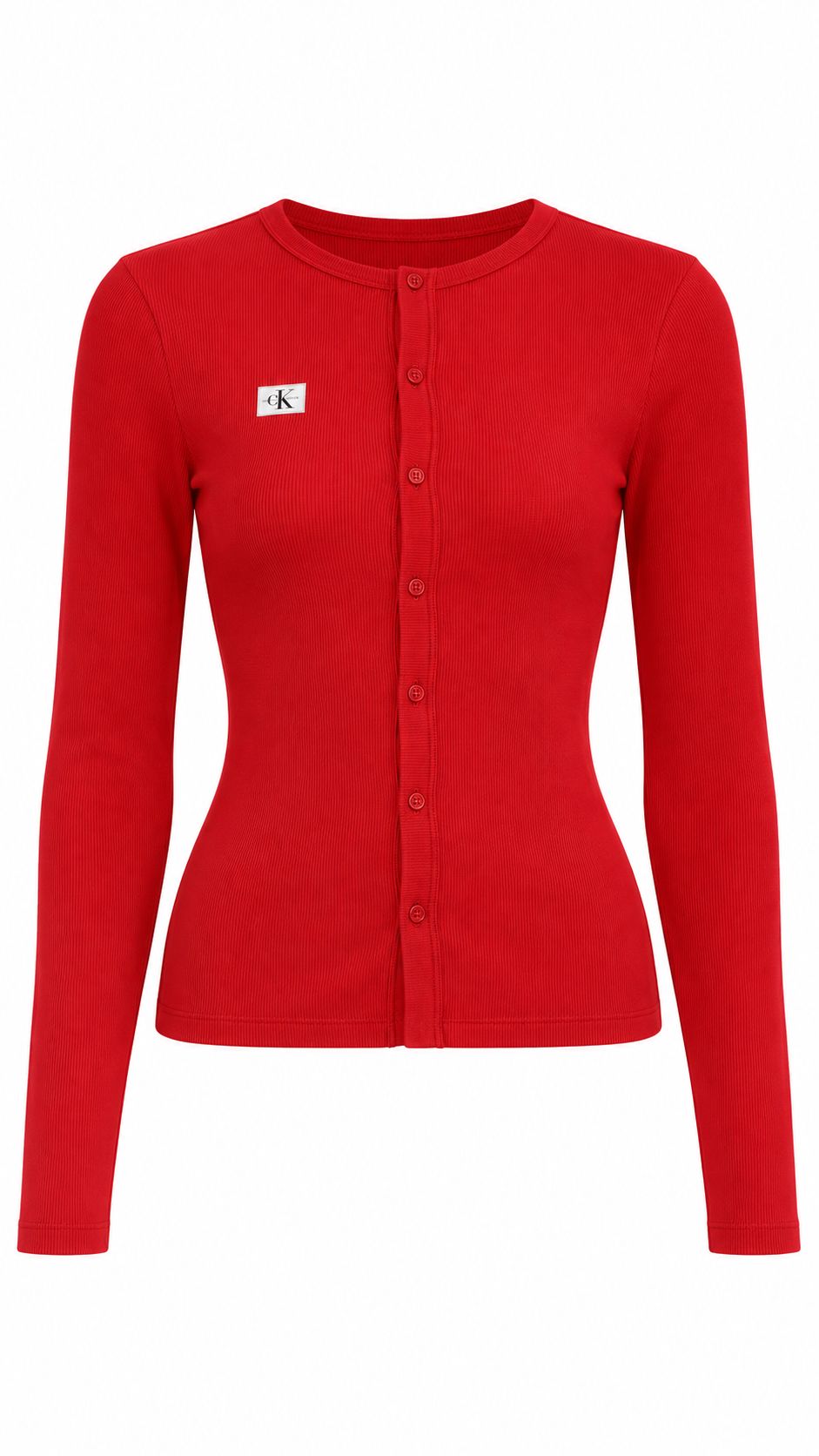 LONGSLEEVES CARDIGAN IN GOJI BERRY CARDIGAN CALVIN KLEIN 
