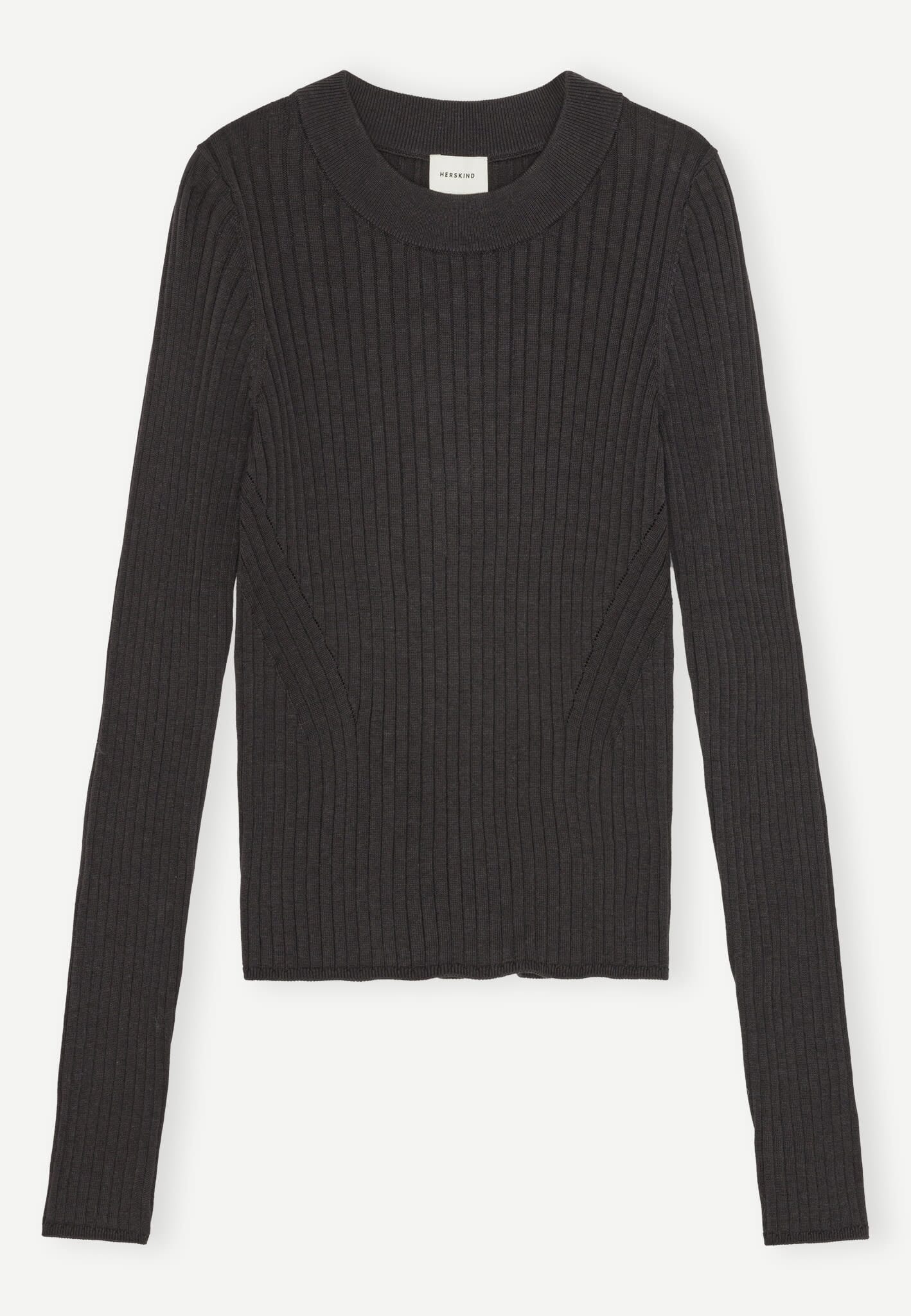 DANIELLA KNIT BLOUSE IN DARK GREY KNIT HERSKIND 