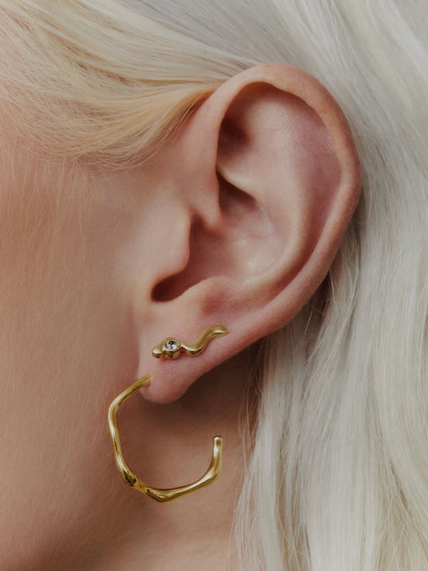 BANCH 20 MM HOOP IN GOLD EARRING MARIA BLACK 