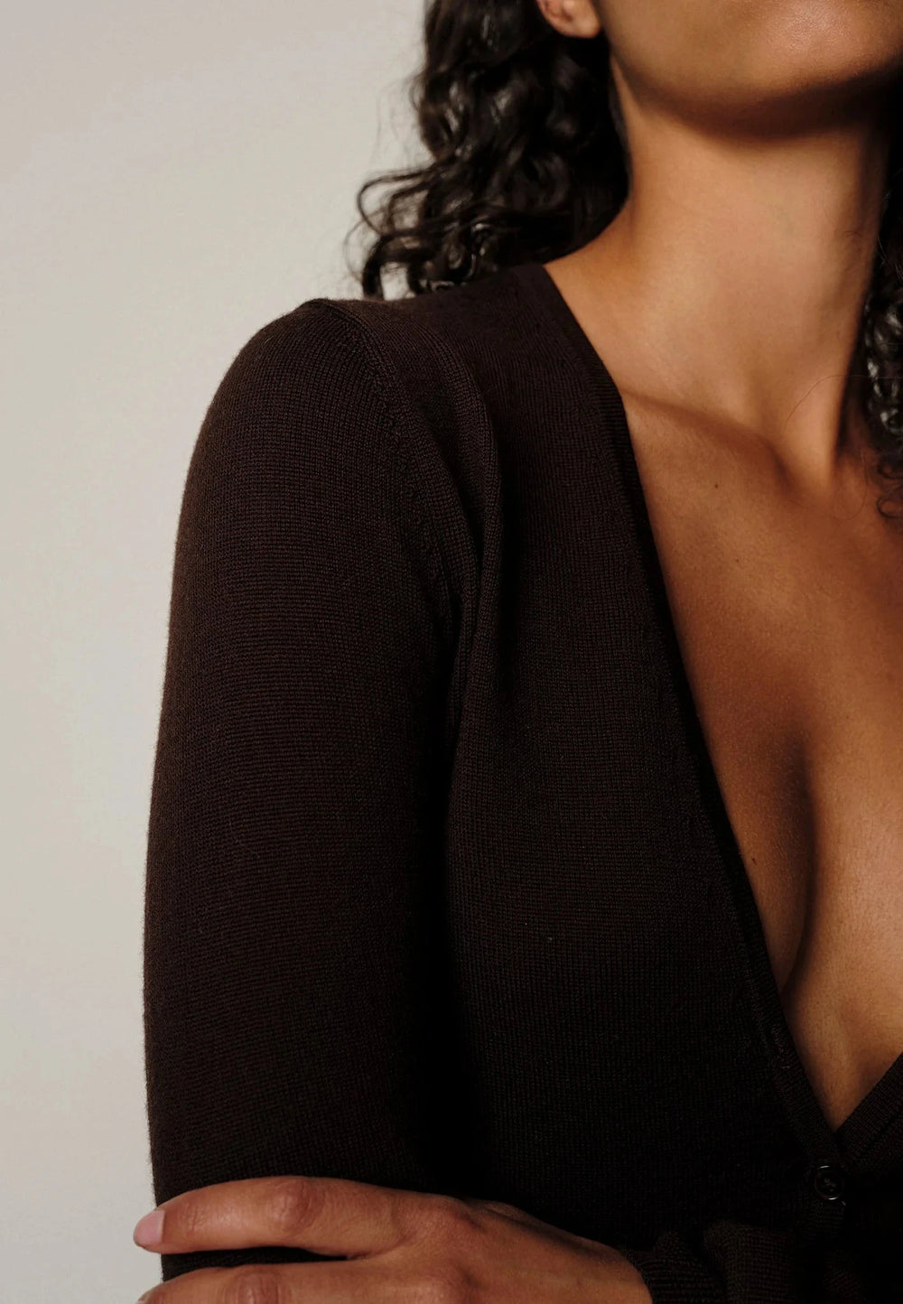 GIGI KNIT BODYSTOCKING IN MAHOGANY BODY HERSKIND 