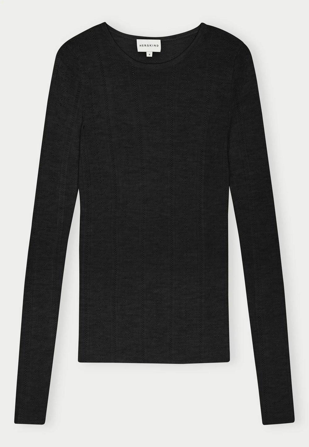 CAMB KNIT BLOUSE IN BLACK TOP HERSKIND 