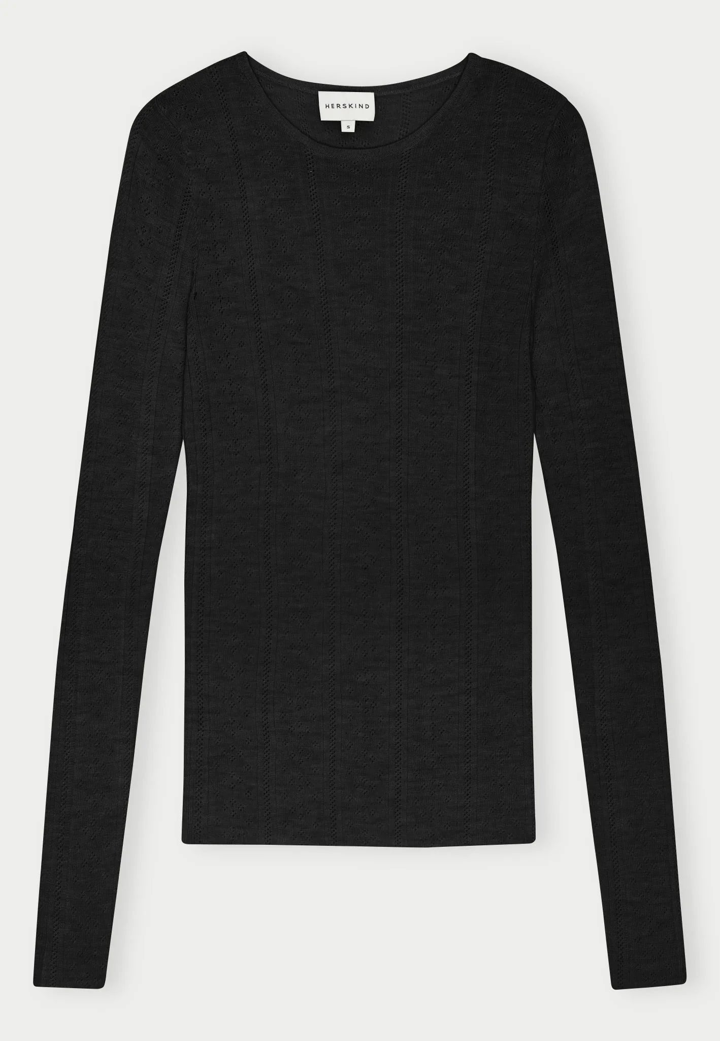 CAMB KNIT BLOUSE IN BLACK TOP HERSKIND 