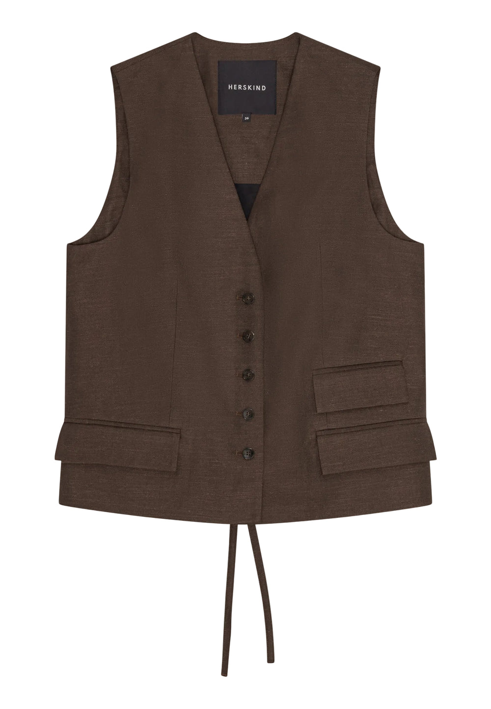 SAMOS VEST IN JAVA BROWN
