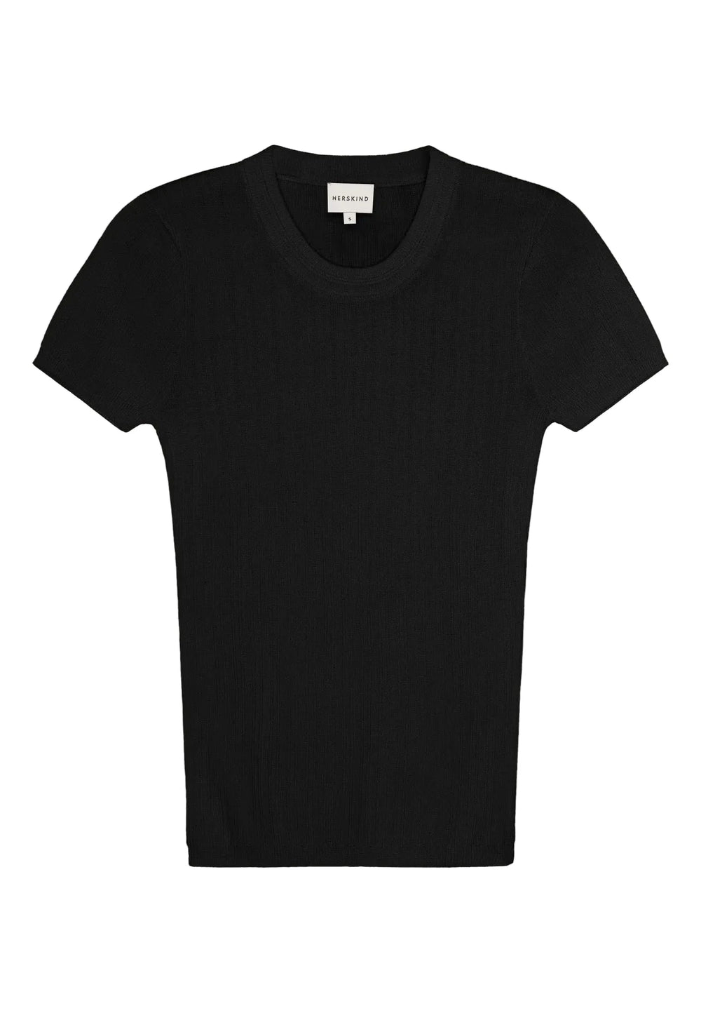 LEWIS KNIT TEE IN BLACK KNIT HERSKIND 