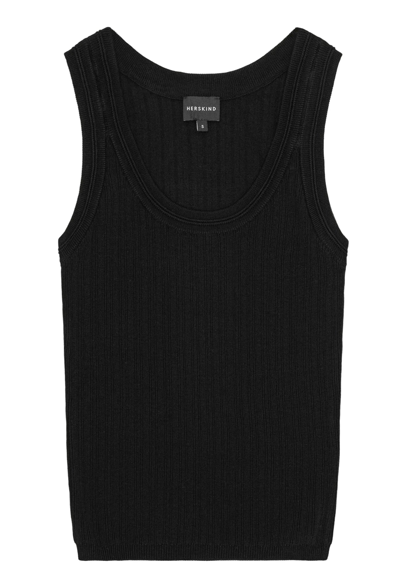 MORRIS KNIT TOP IN BLACK TOP HERSKIND 