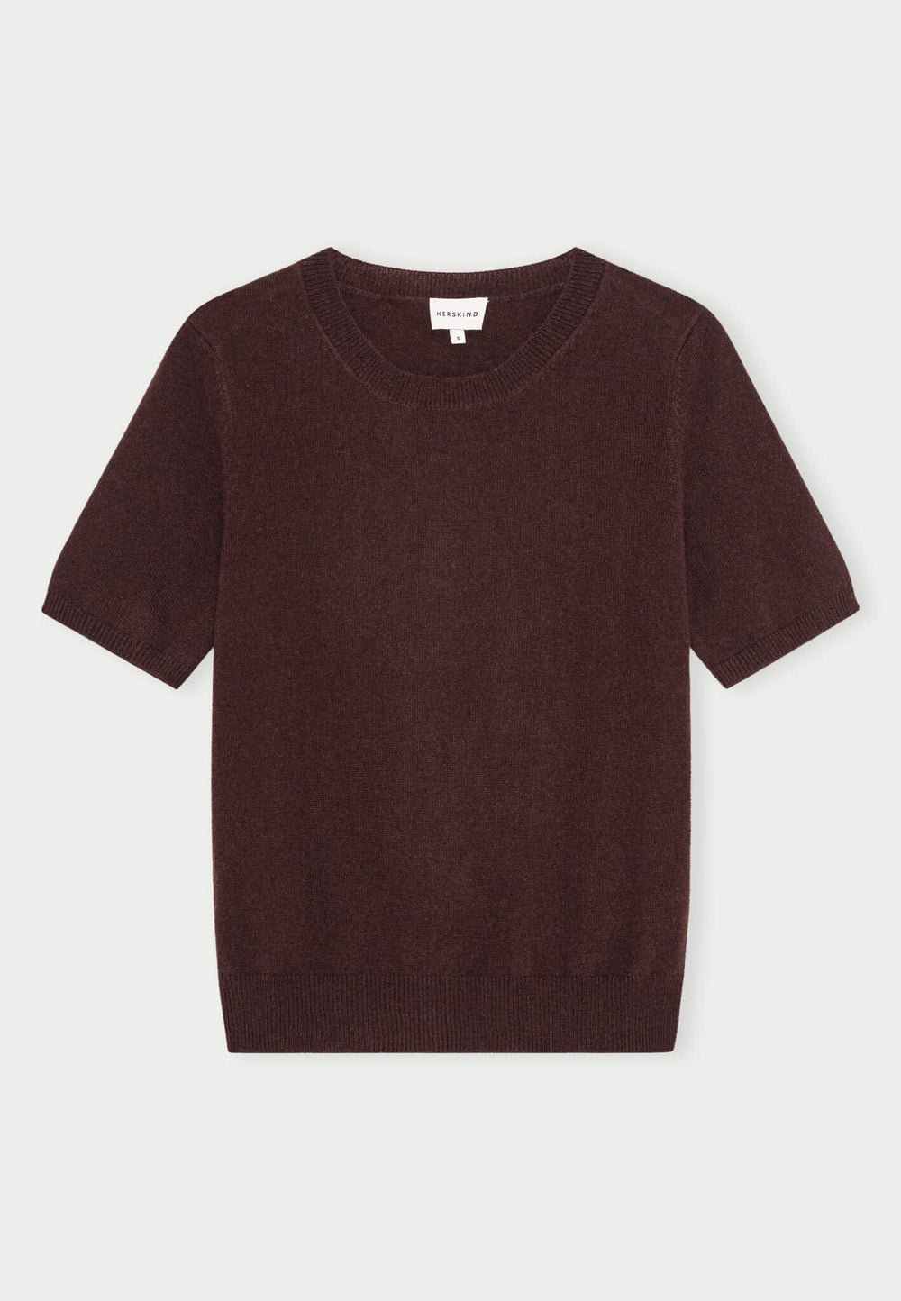 THORA KNIT T-SHIRT IN JAVA BROWN T-SHIRT HERSKIND 