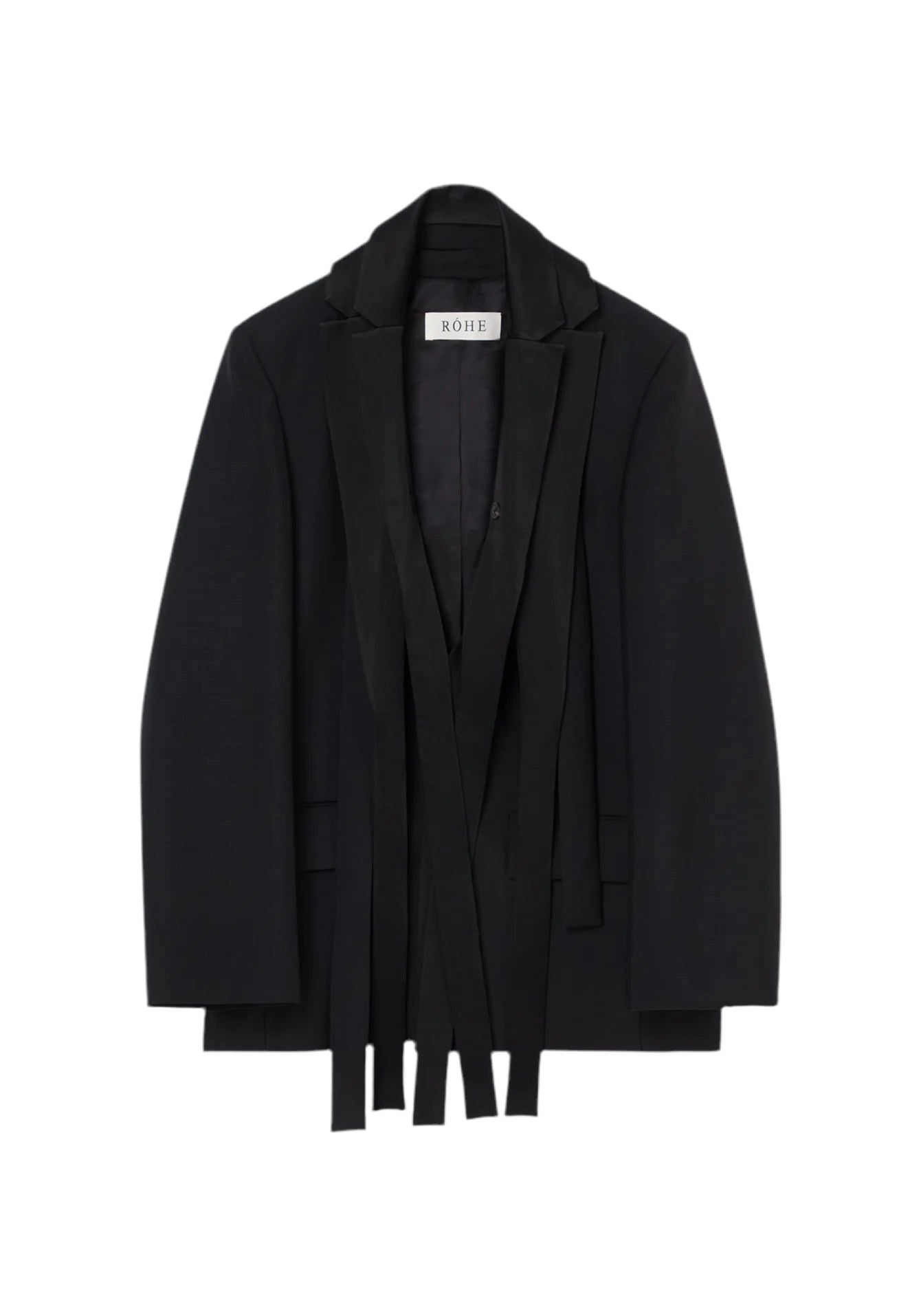 DECONSTRUCTED SATIN SUIT JACKET BLAZER ROHE 