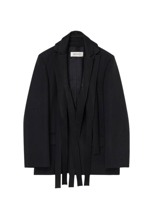 DECONSTRUCTED SATIN SUIT JACKET