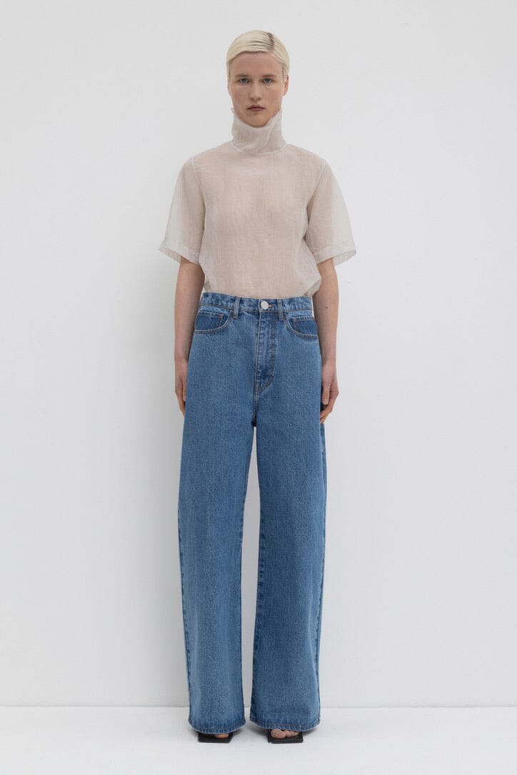 PULLOS WIDE FIT JEANS IN BLUE DENIM JEANS CHRISTIAN WIJNANTS 