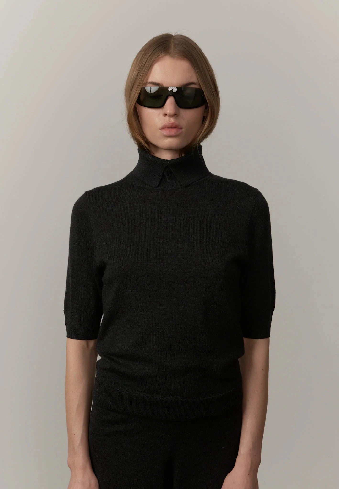 PERRY KNIT BLOUSE IN DARK GREY KNIT HERSKIND 
